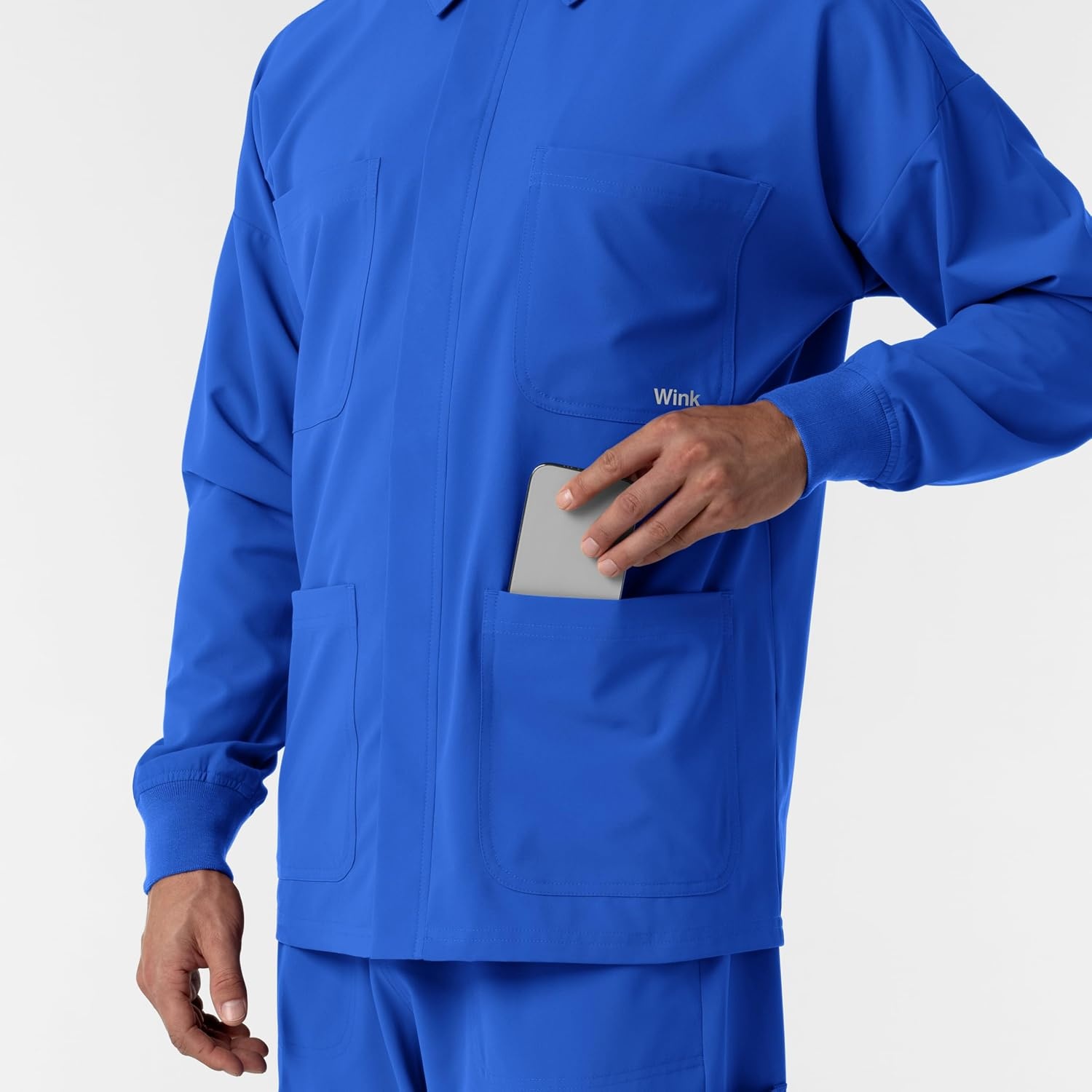 WINK Boundless Men’s Warm Up Scrub Jacket(Royal)