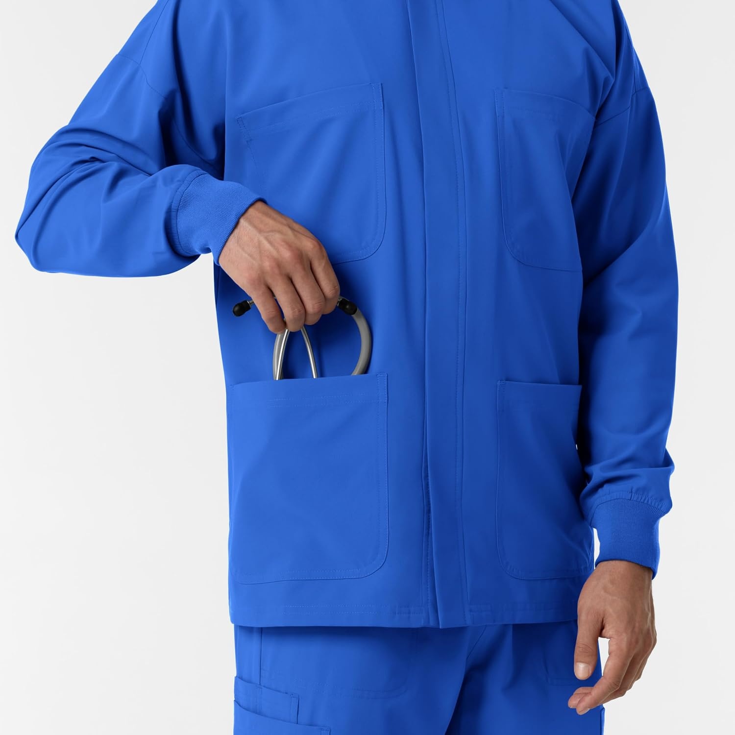 WINK Boundless Men’s Warm Up Scrub Jacket(Royal)