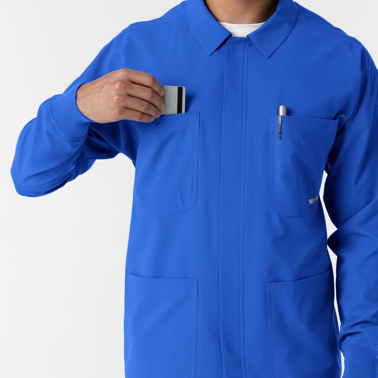 WINK Boundless Men’s Warm Up Scrub Jacket(Royal)