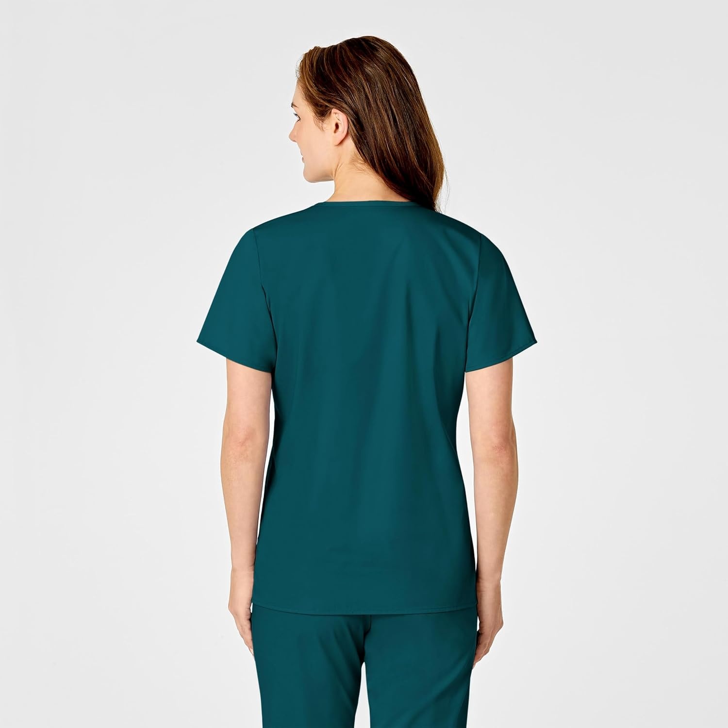 WINK WonderWORK Women’s Mock Wrap Scrub Top(Caribbean)