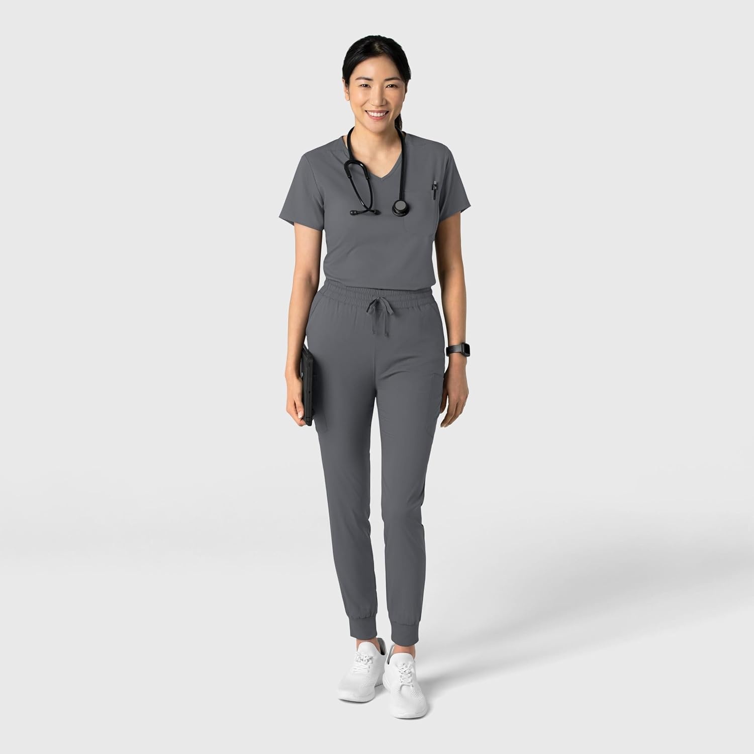 Wink Boundless Women’s Tuck-in Scrub Top(Pewter)