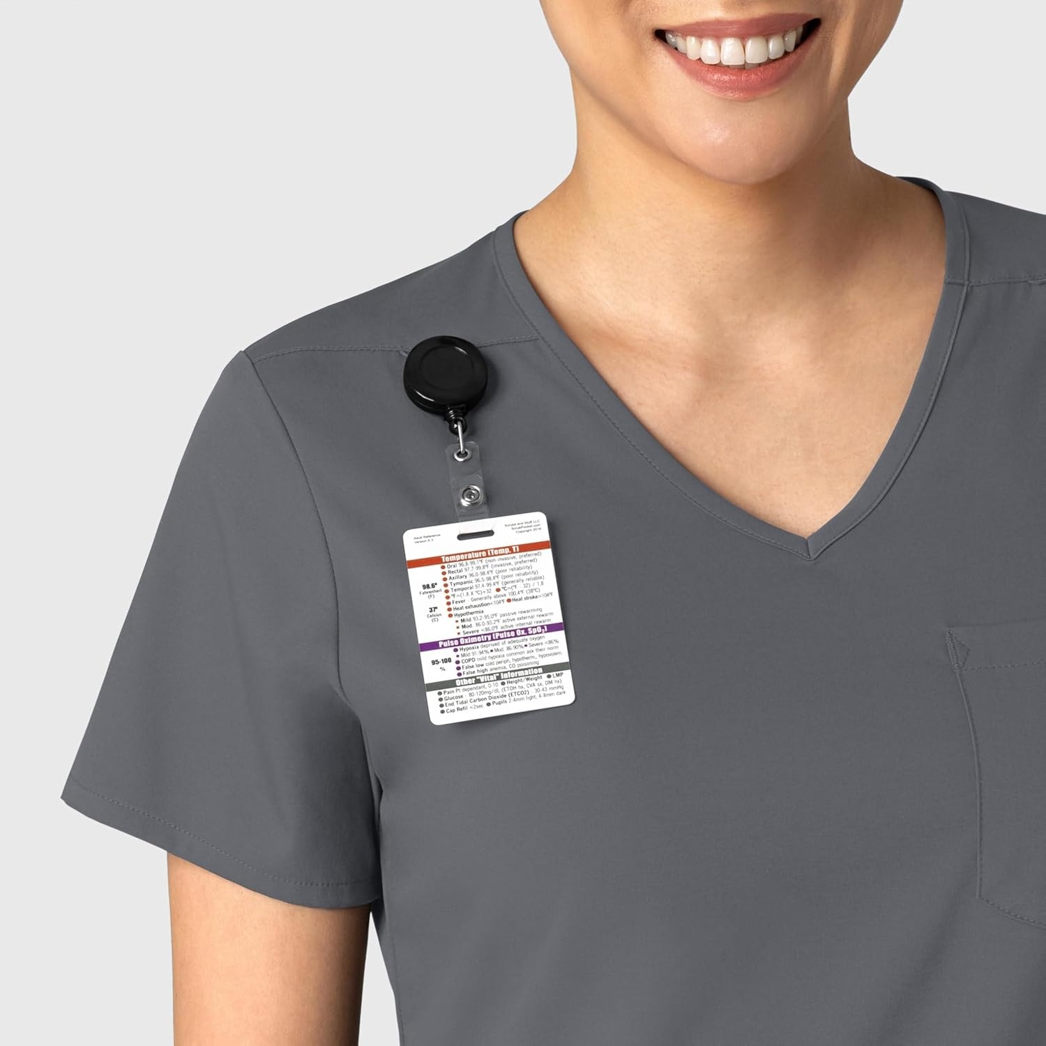 Wink Boundless Women’s Tuck-in Scrub Top(Pewter)