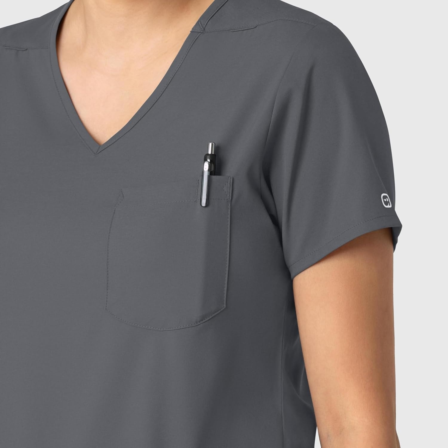 Wink Boundless Women’s Tuck-in Scrub Top(Pewter)