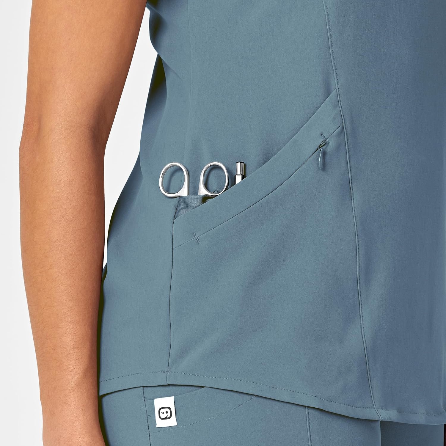 WINK Renew Women’s V-Neck Scrub Top(Elemental Blue)