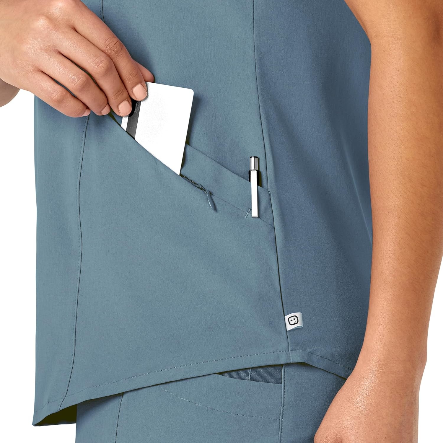 WINK Renew Women’s V-Neck Scrub Top(Elemental Blue)