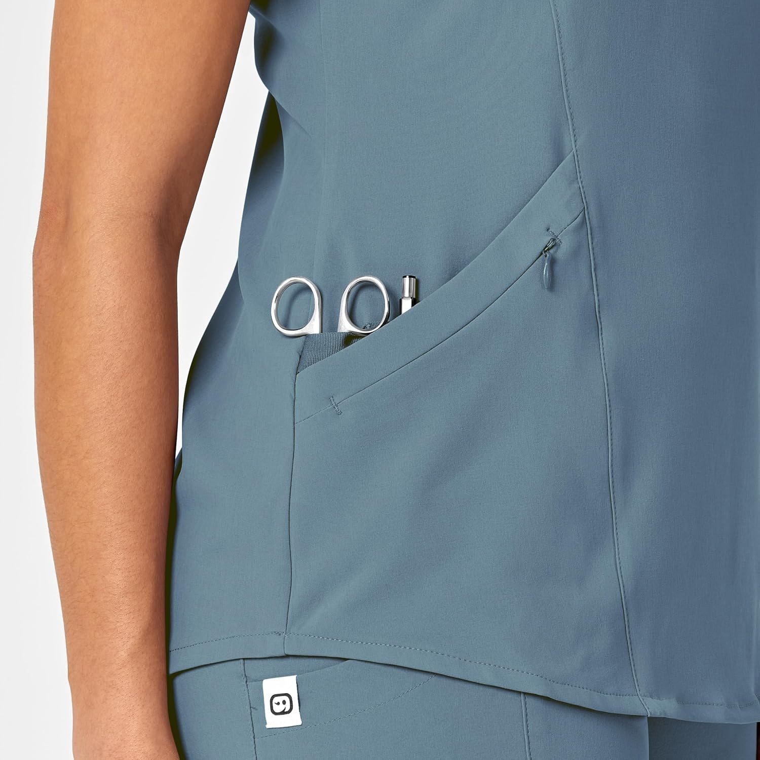 WINK Renew Women’s V-Neck Scrub Top(Elemental Blue)