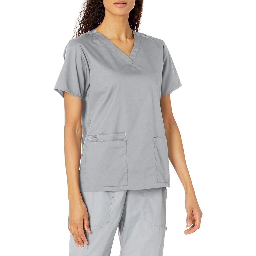 Wink Women’s Women’s V-Neck Scrub Top(Grey)