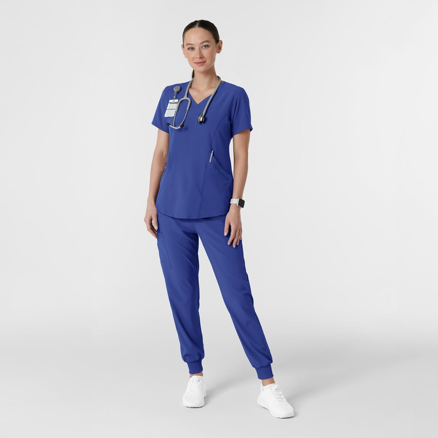 Wink Renew Women’s V-Neck Scrub Top(Galaxy Blue)