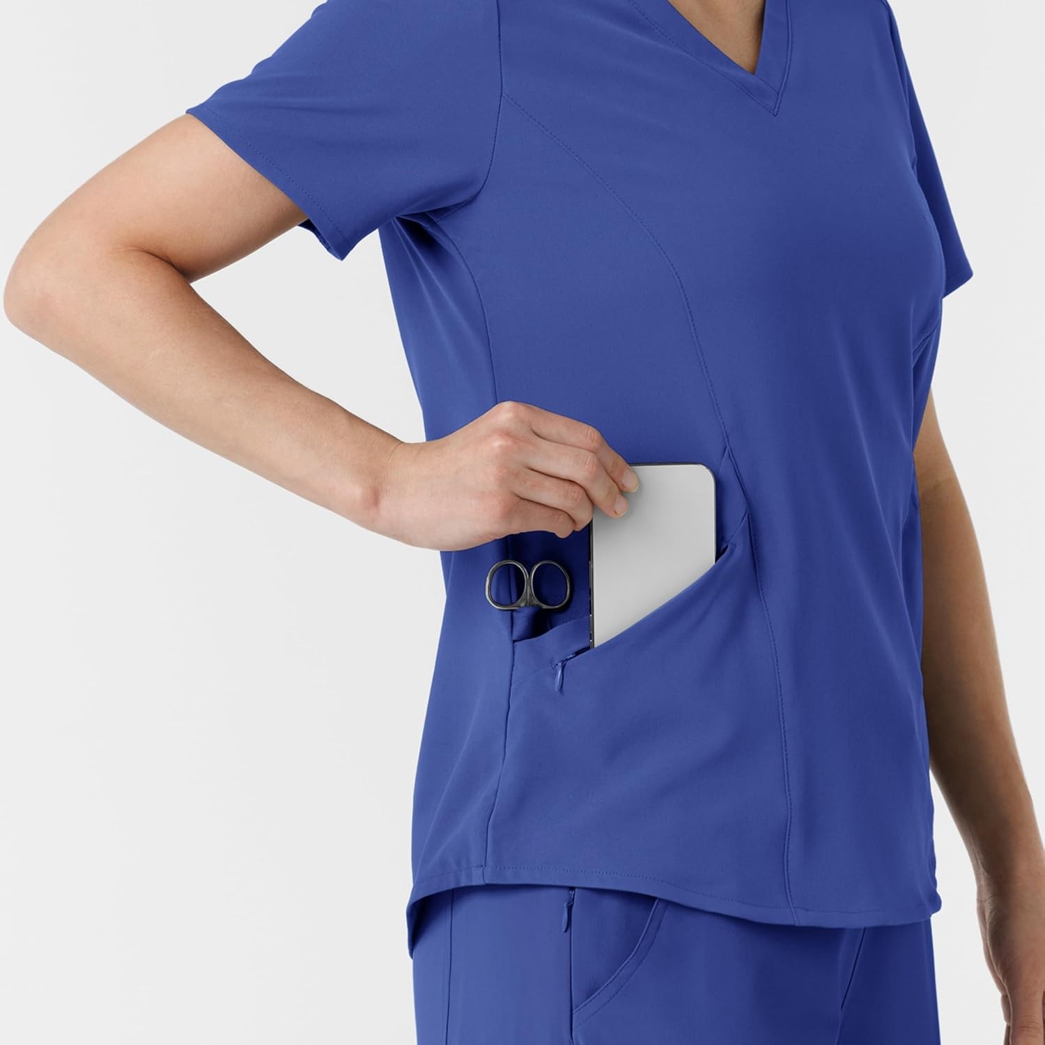 Wink Renew Women’s V-Neck Scrub Top(Galaxy Blue)