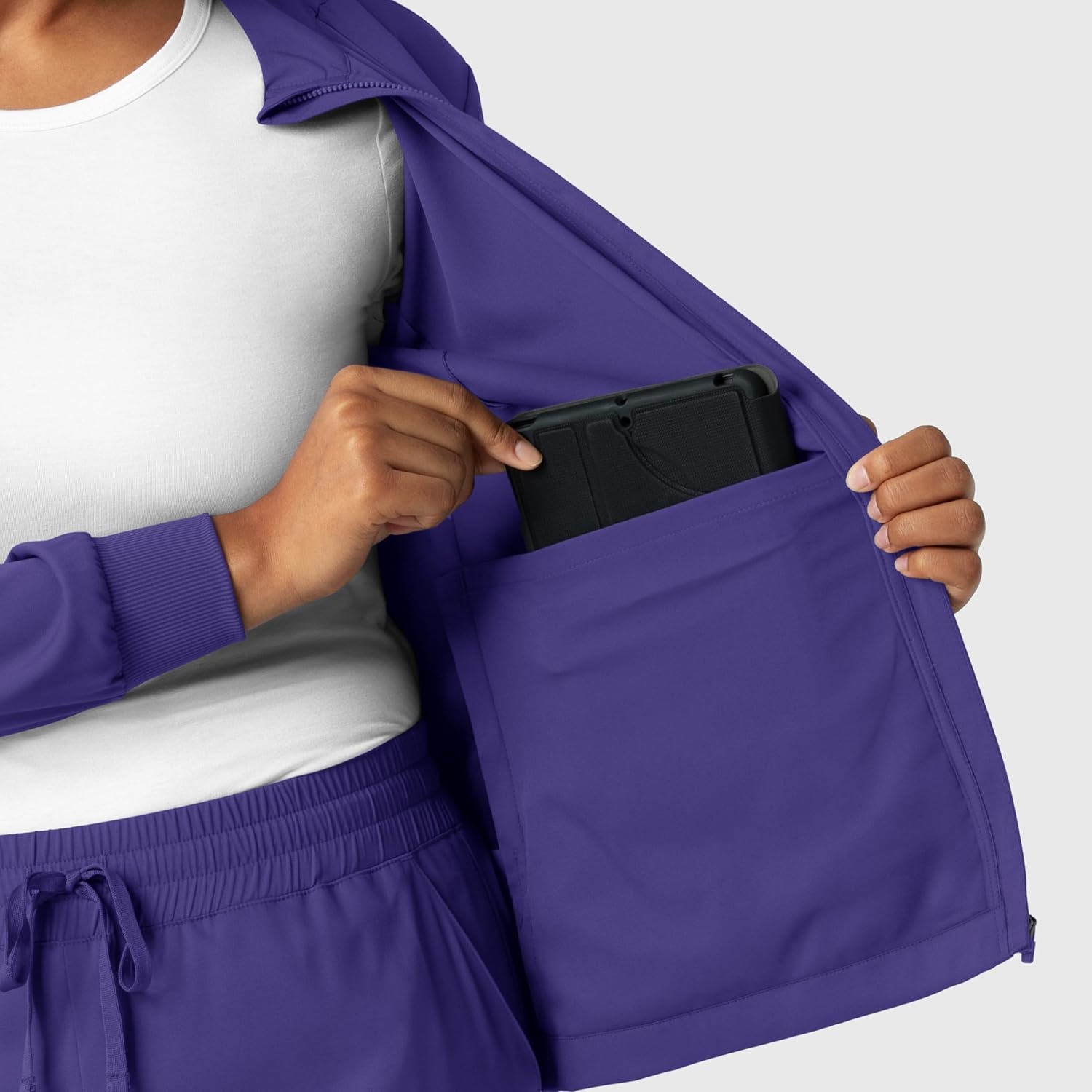 WINK Boundless Women’s Warm Up Scrub Jacket(Grape)
