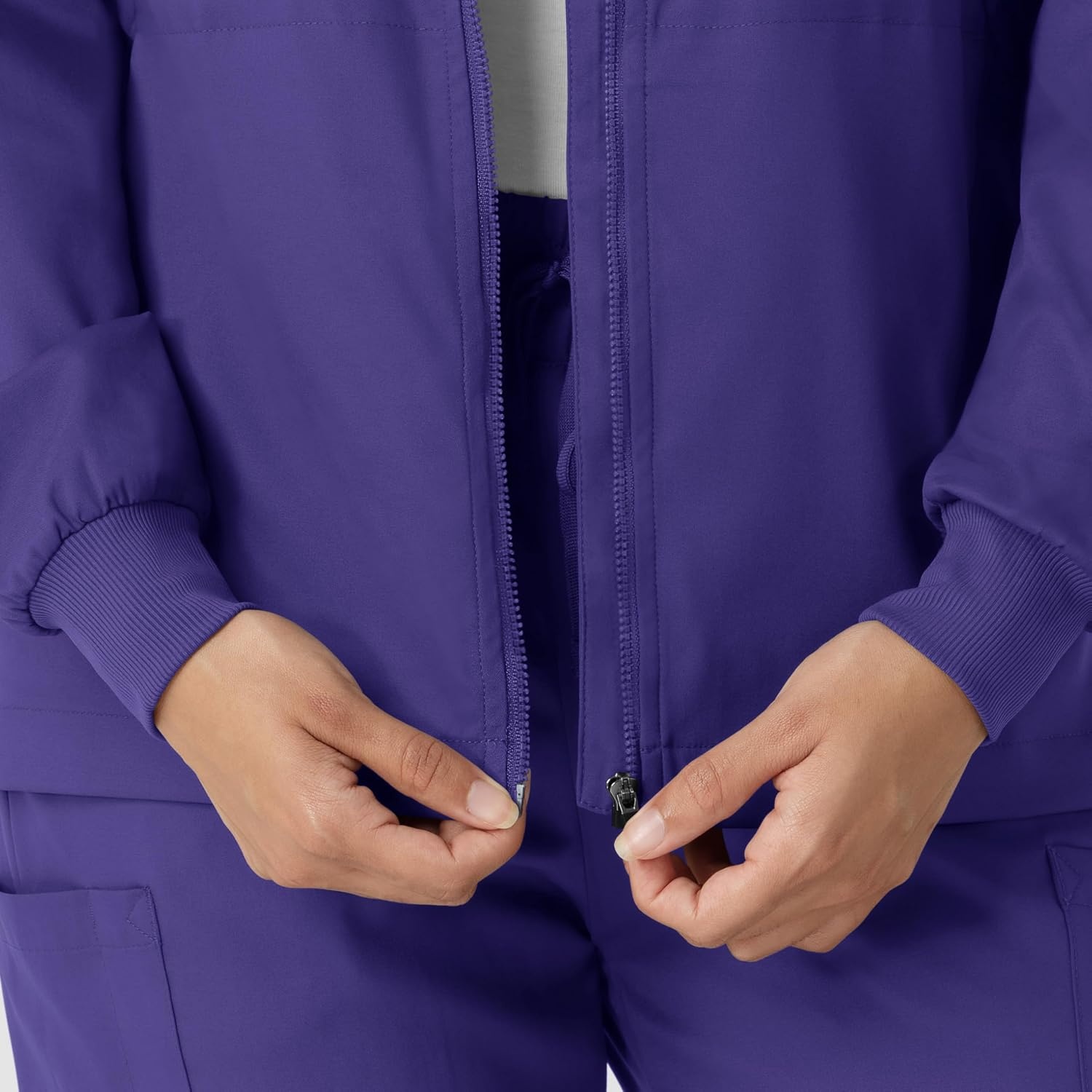 WINK Boundless Women’s Warm Up Scrub Jacket(Grape)