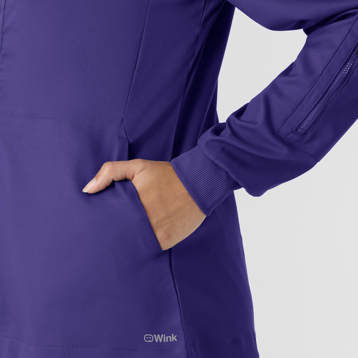 WINK Boundless Women’s Warm Up Scrub Jacket(Grape)