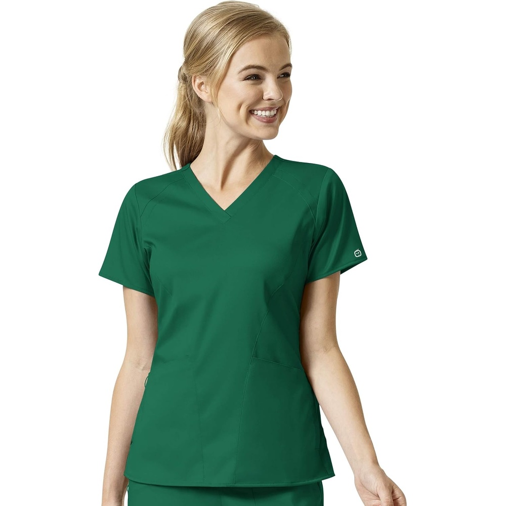 Wink PRO Women’s 4 Pocket V-Neck Scrub Top, Hunter, XS