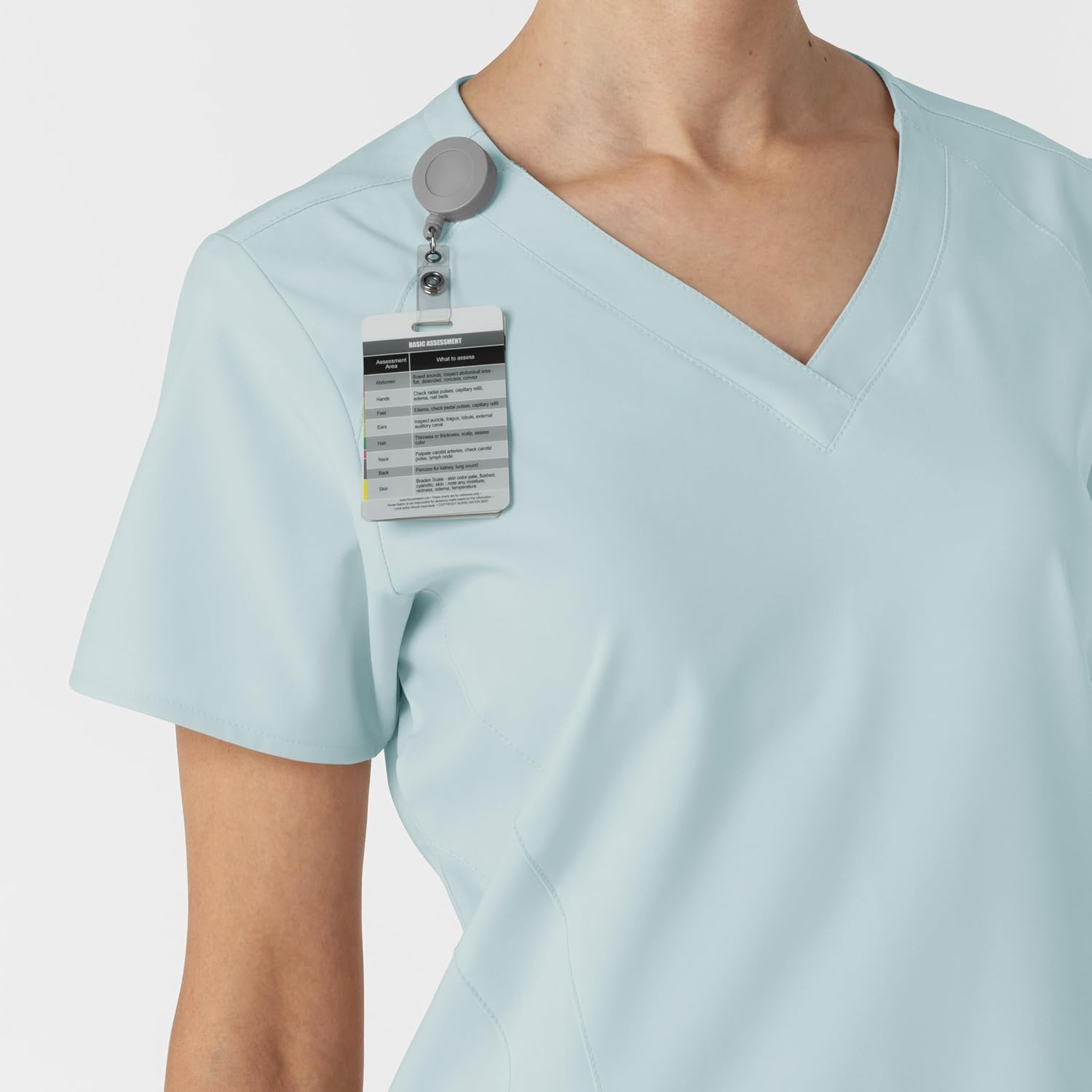Wink W123 Women’s Stylized V-Neck Scrub Top(Sky Blue)
