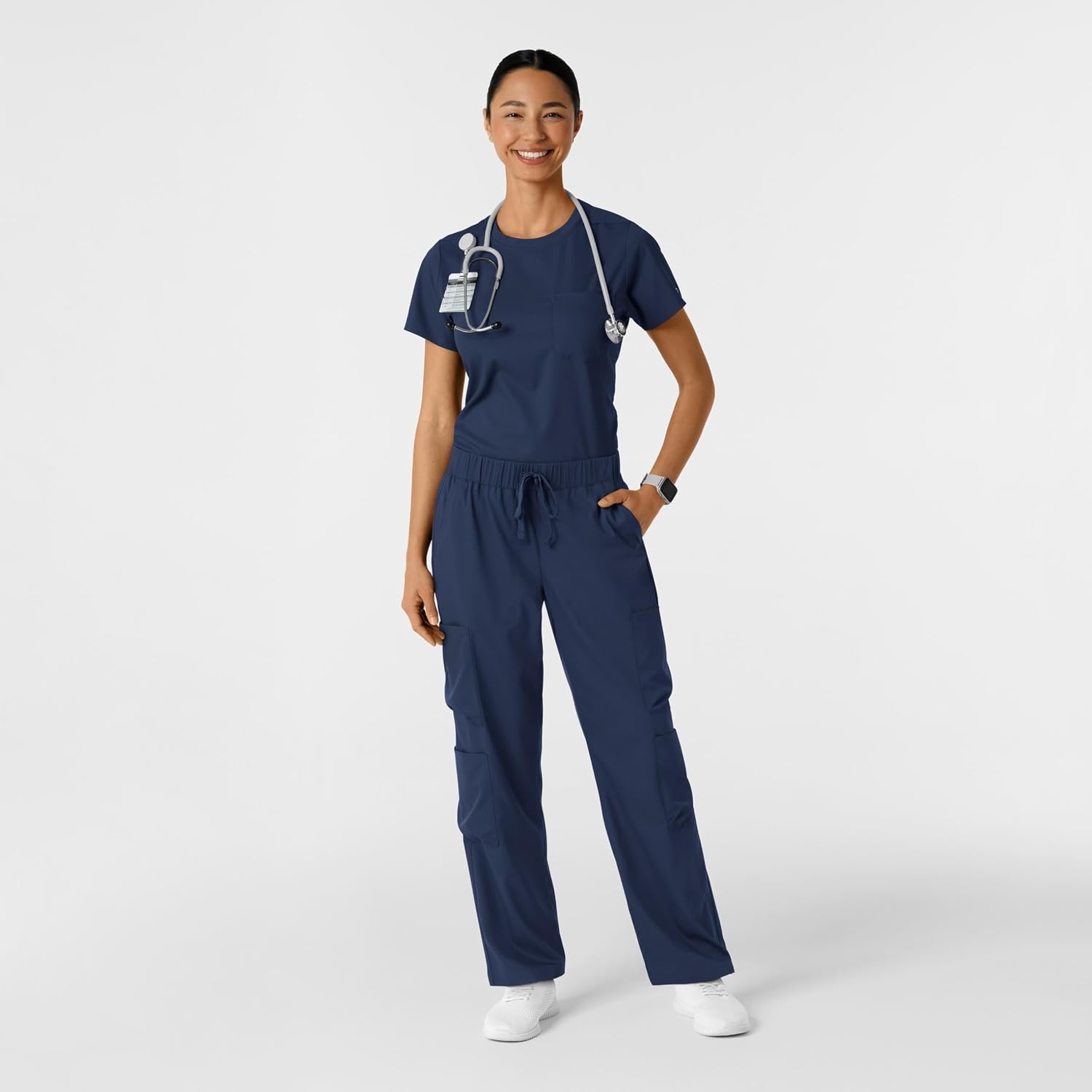 Wink Boundless Women’s Classic Scrub Tee(Navy)