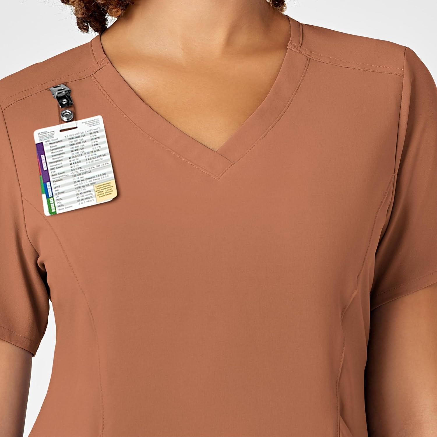 WonderWink Women’s Women’s V-Neck Scrub Top(Clay)