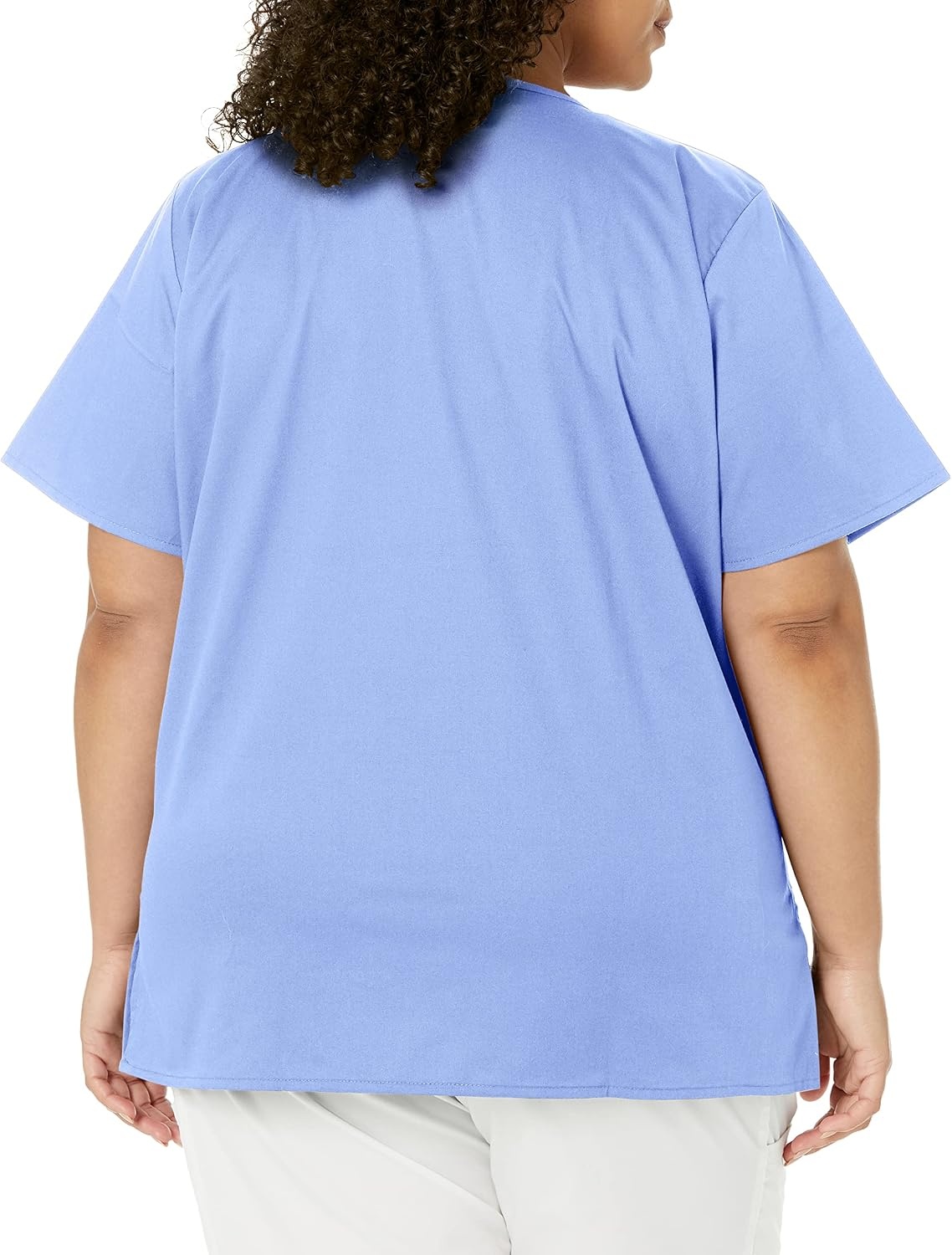 WINK WonderWORK Women’s Mock Wrap Scrub Top(Ceil Blue)