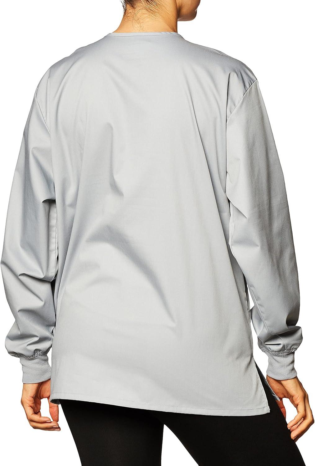 WonderWink womens Snap Front Jacket(Grey)