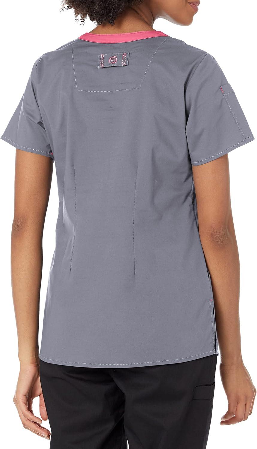 WonderWink Womens Women’s Joy V-nk Tuck-in TWomen’s Joy V-Nk Tuck-in T(Pewter)