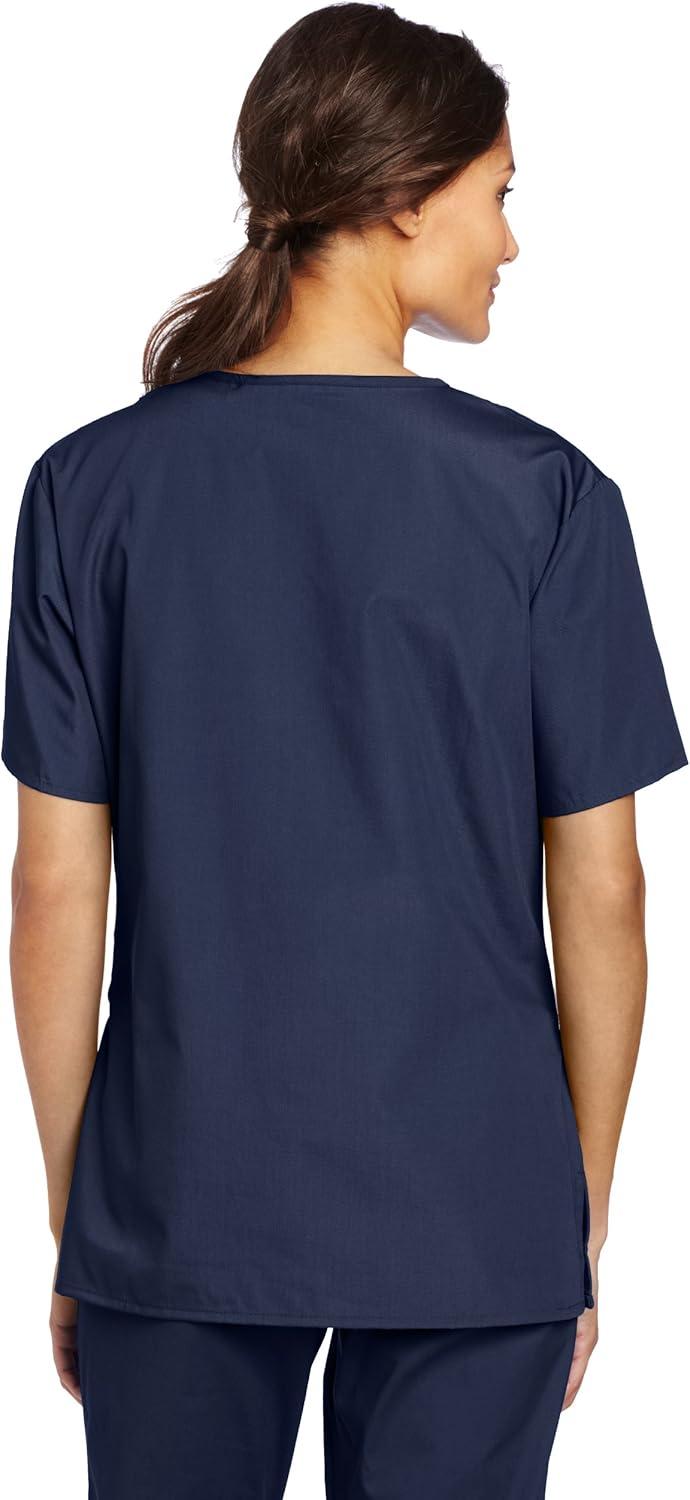 WonderWink womens Origins Bravo V-Neck Top, Navy, X-Small