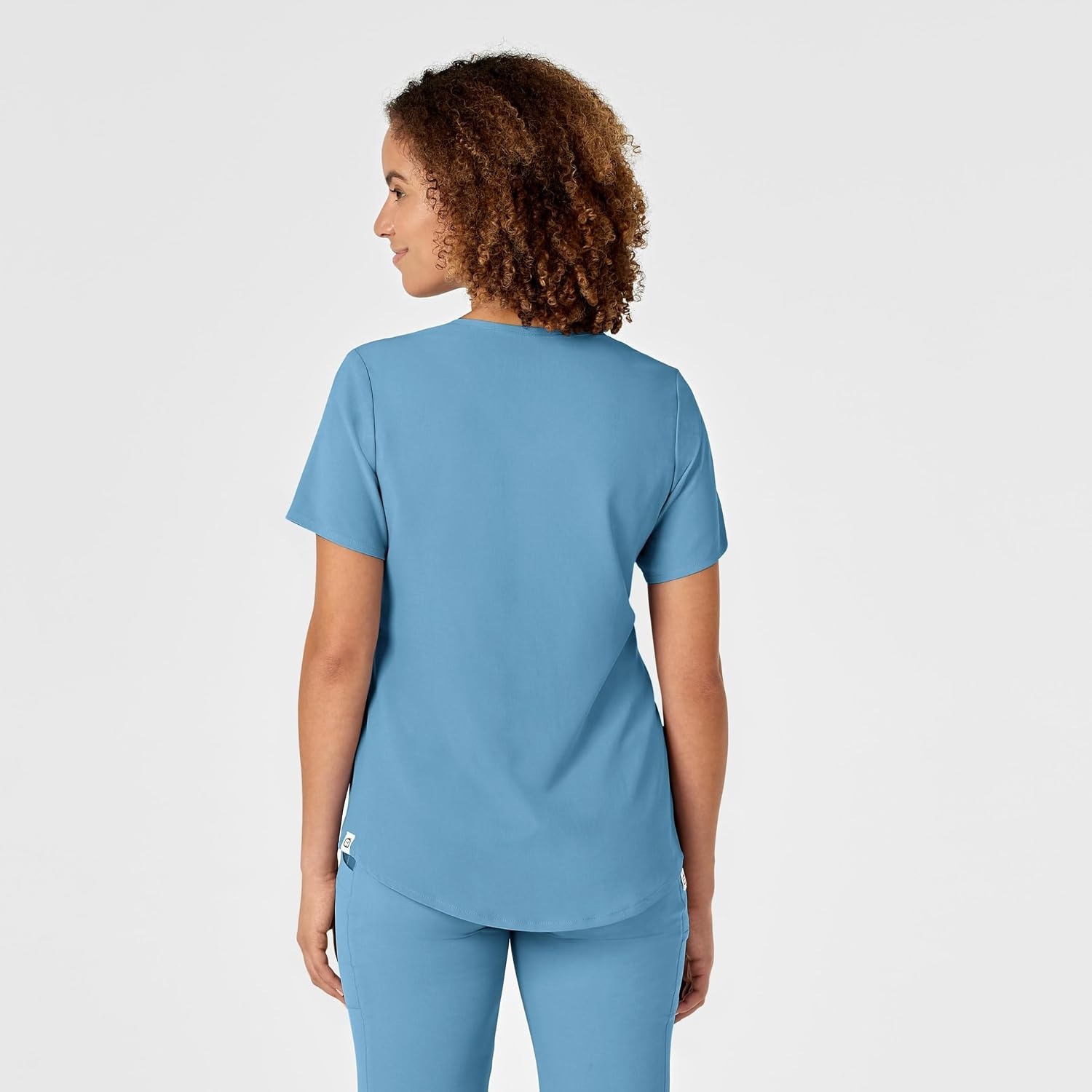Wink Women’s Women’s V-Neck Scrub Top(Bay Blue)