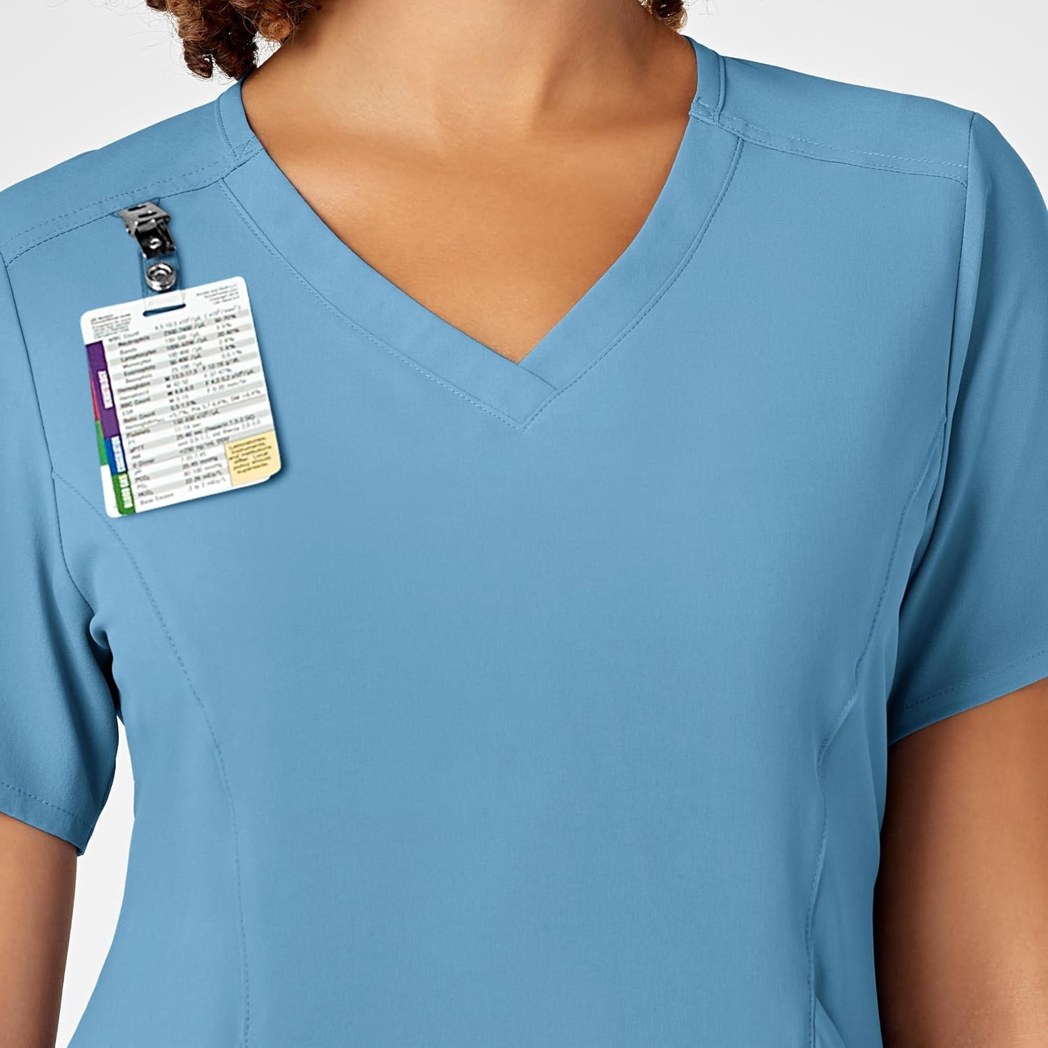 Wink Women’s Women’s V-Neck Scrub Top(Bay Blue)