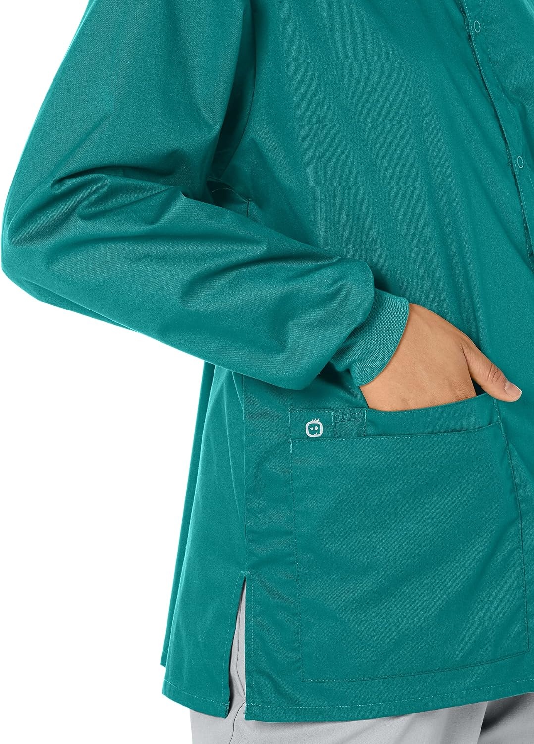Wink Unisex Adult Snap Front Jacket(Teal Blue)