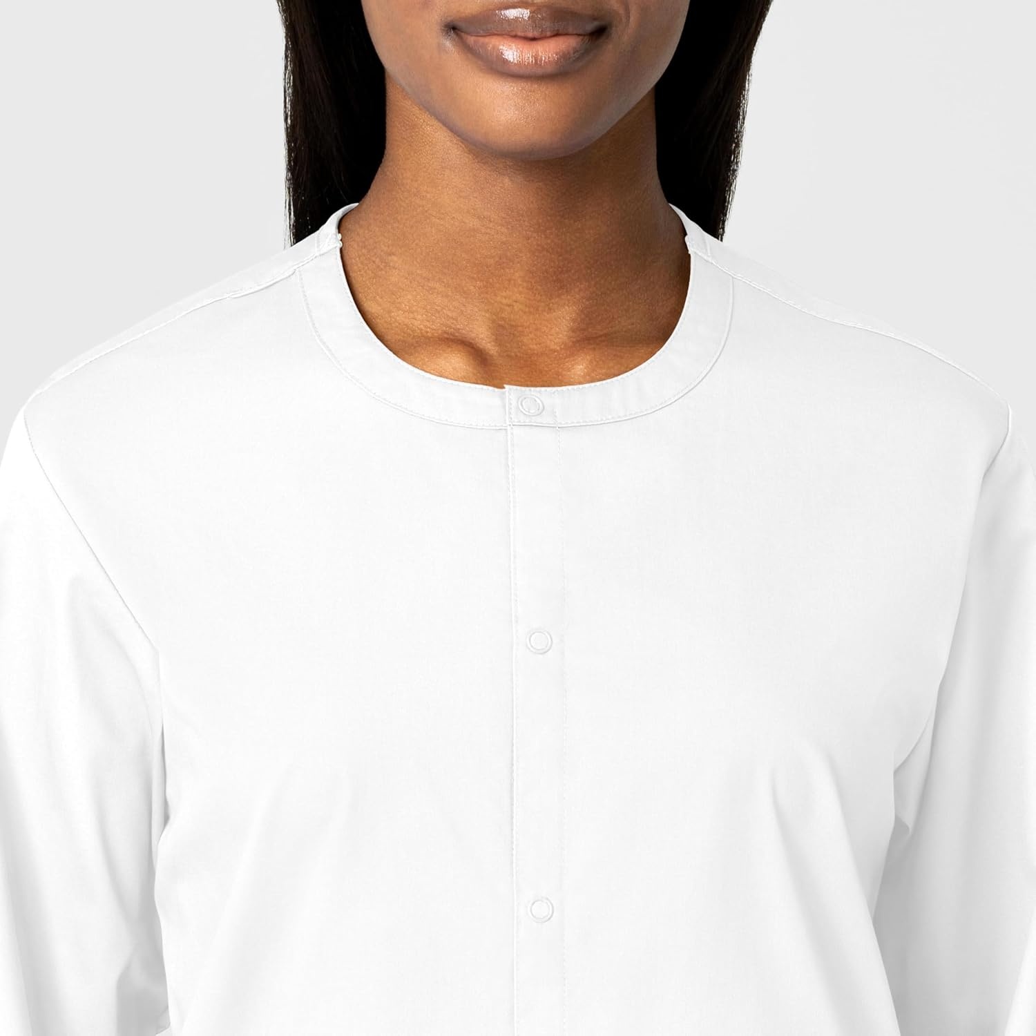 WonderWink Unisex Adult Unisex Snap Front Jacket(White)