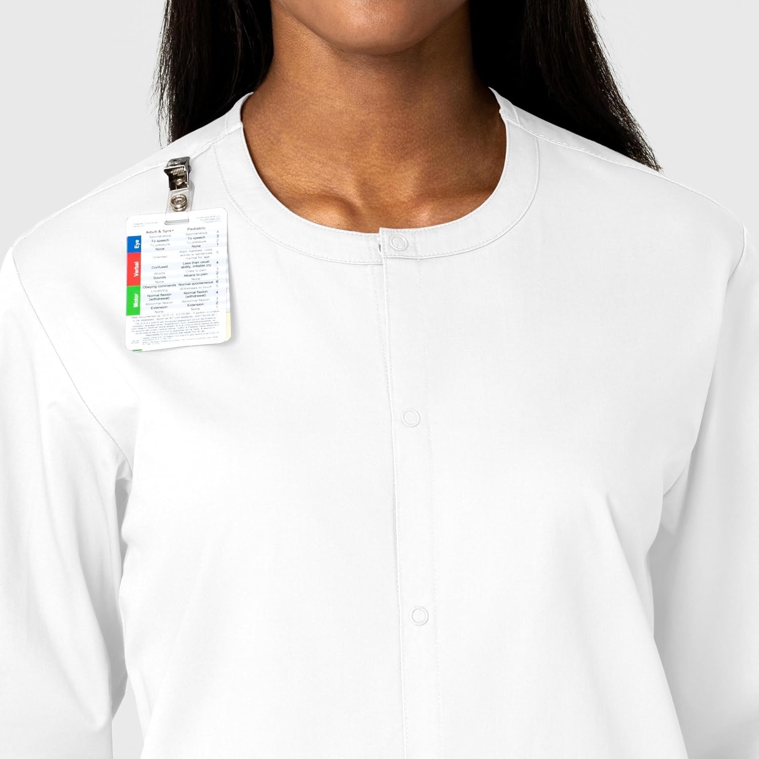 WonderWink Unisex Adult Unisex Snap Front Jacket(White)