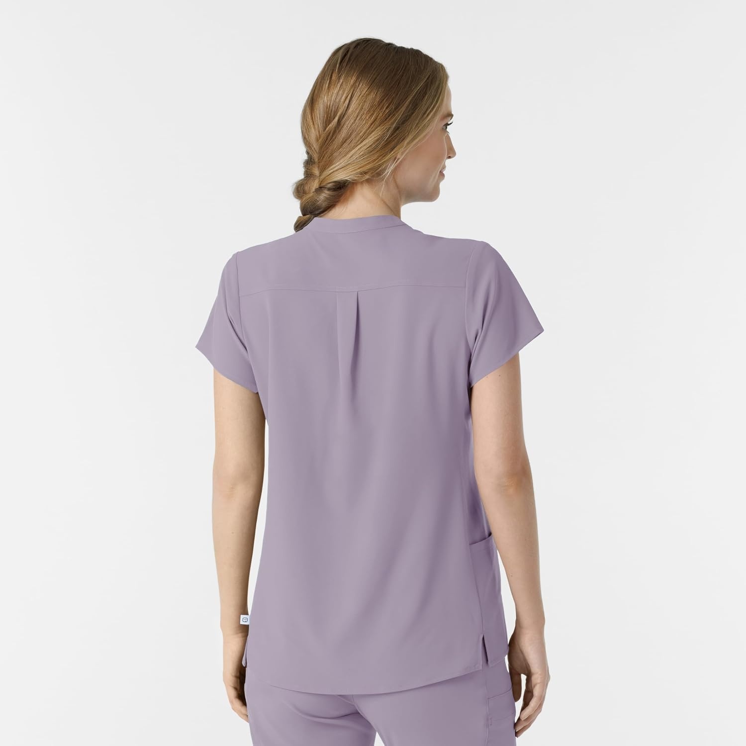 Wink Renew Women’s Mandarin Collar Scrub Top(Wisteria)