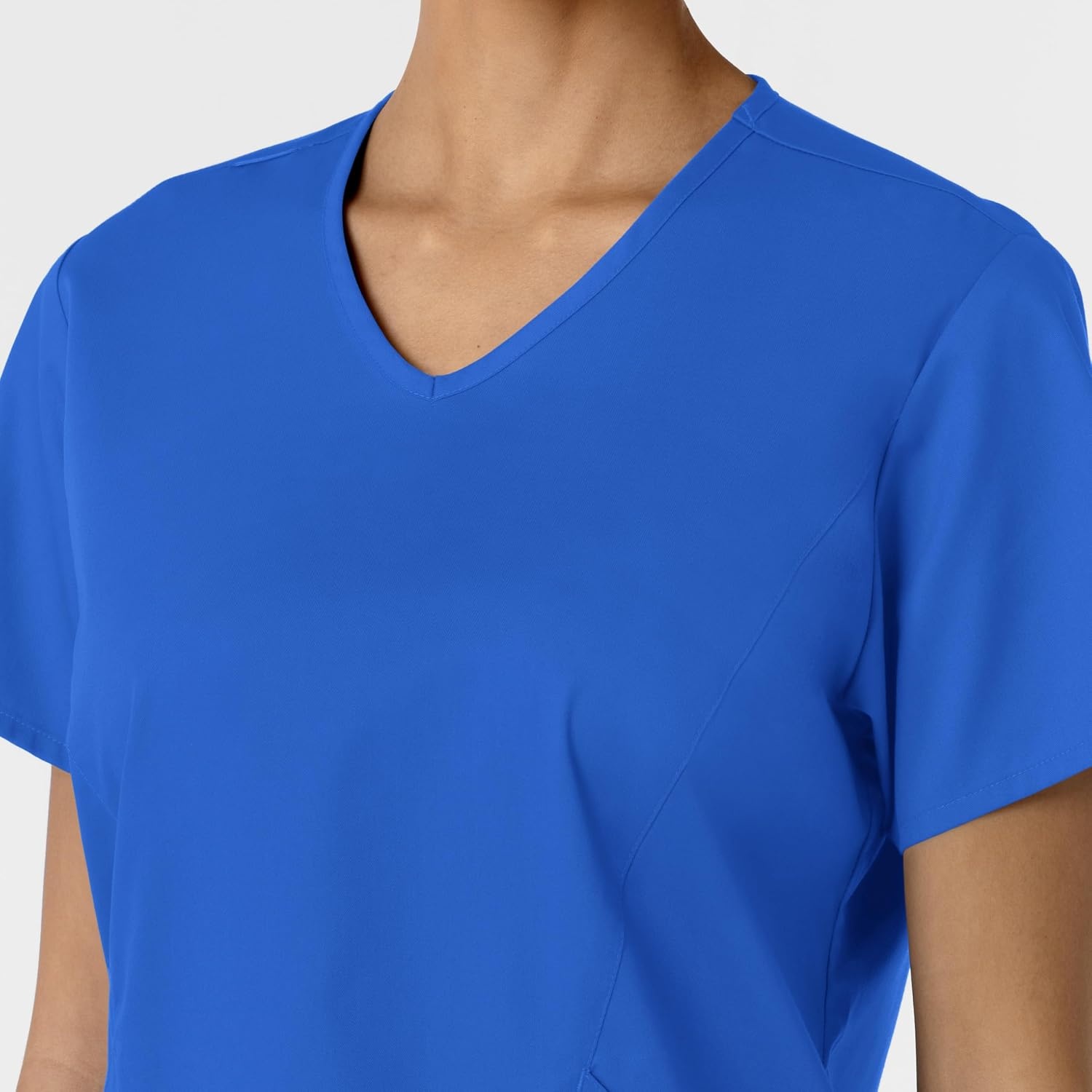 Wink Work Women’s Curved V-Neck Scrub Top(Royal)