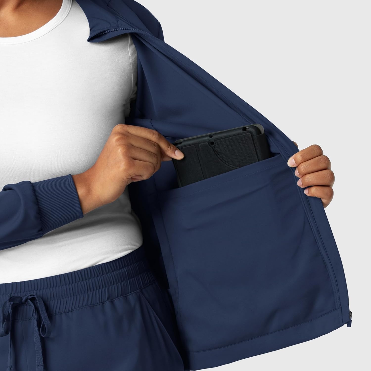 WINK Boundless Women’s Warm Up Scrub Jacket(Navy)