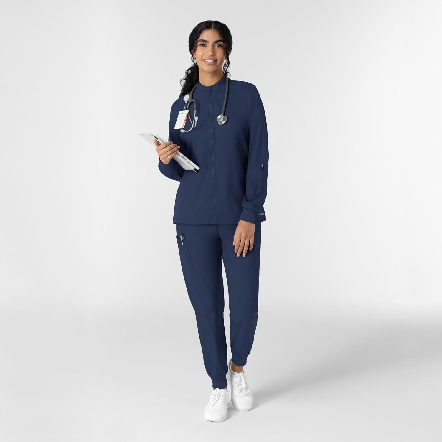WINK Boundless Women’s Warm Up Scrub Jacket(Navy)