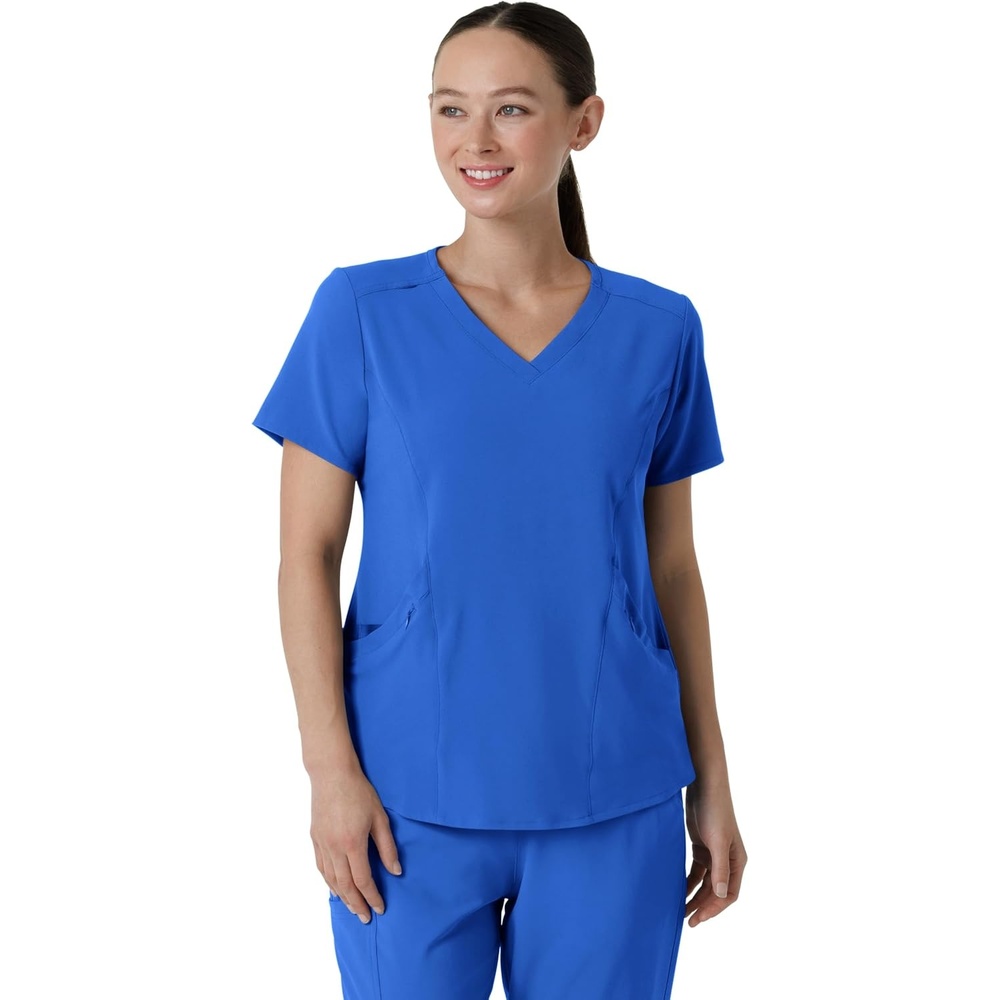 Wink Renew Women’s V-Neck Scrub Top, Royal, 1X