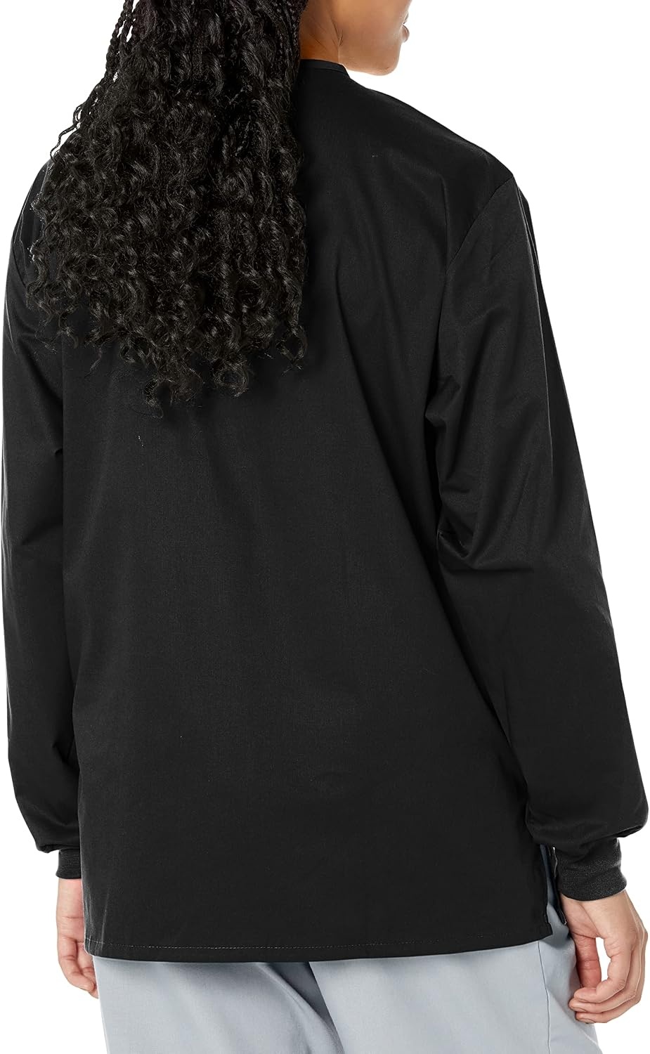 WonderWink Unisex Adult Unisex Snap Front Jacket(Black)