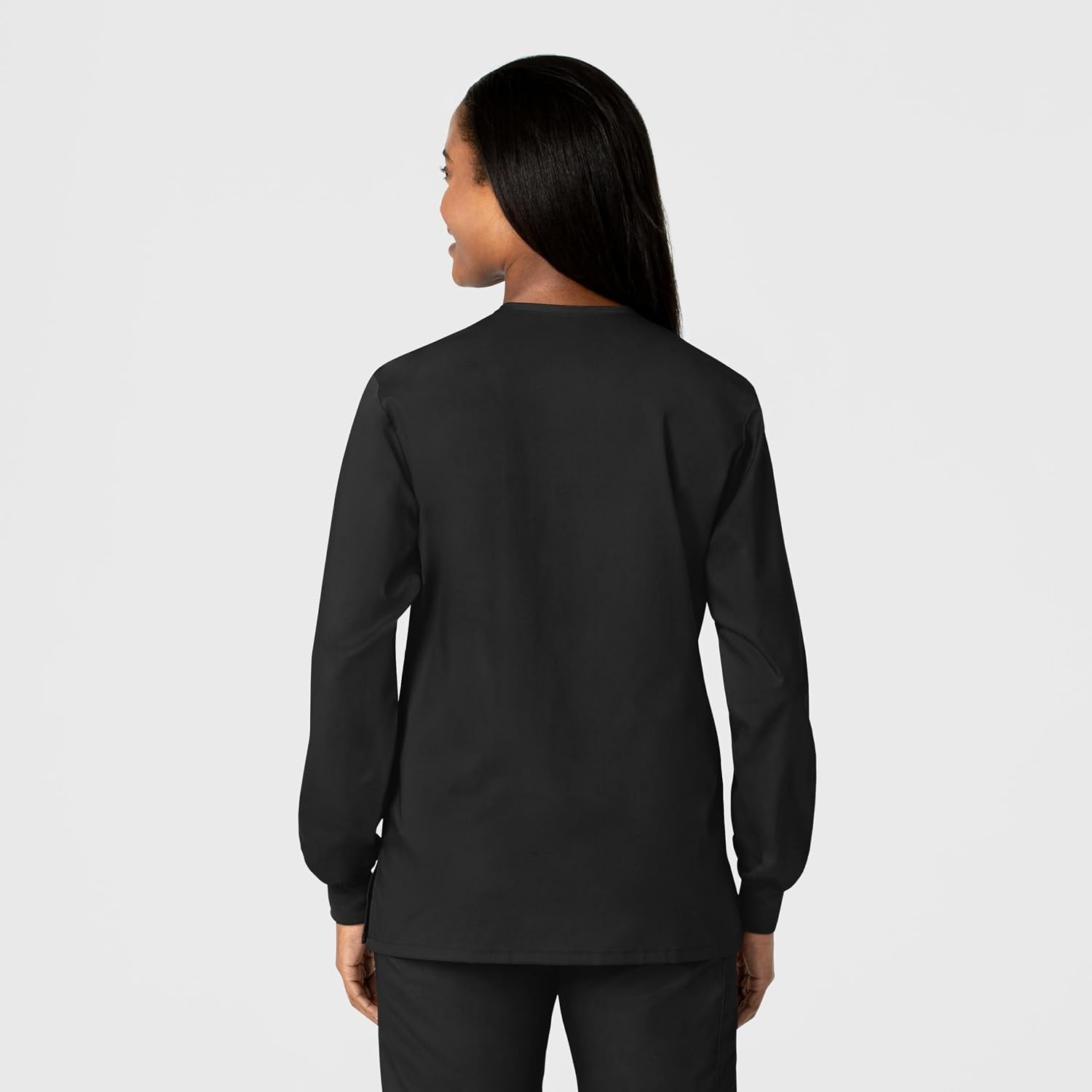 WonderWink Unisex Adult Unisex Snap Front Jacket(Black)