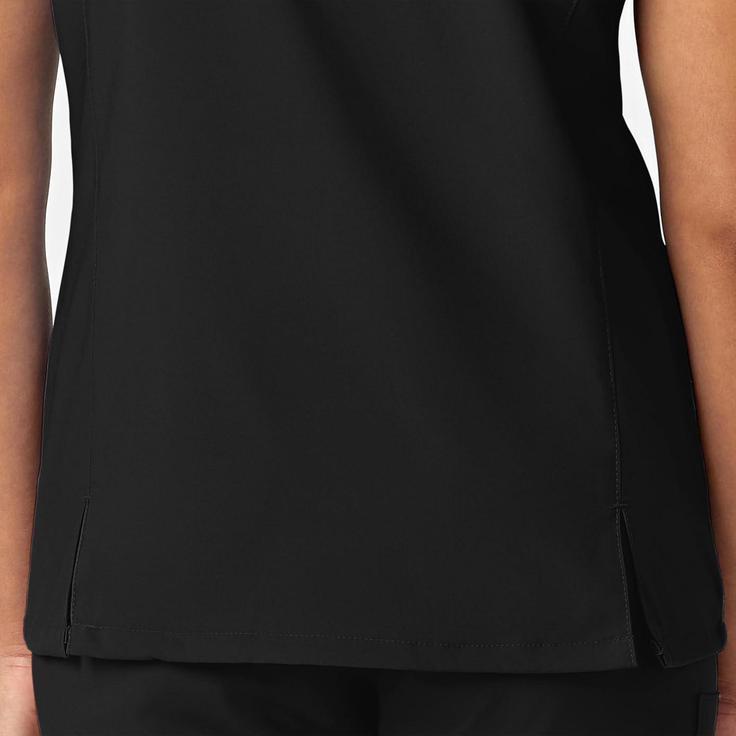 WonderWink Mens Y-Neck Wrap Top(Black)