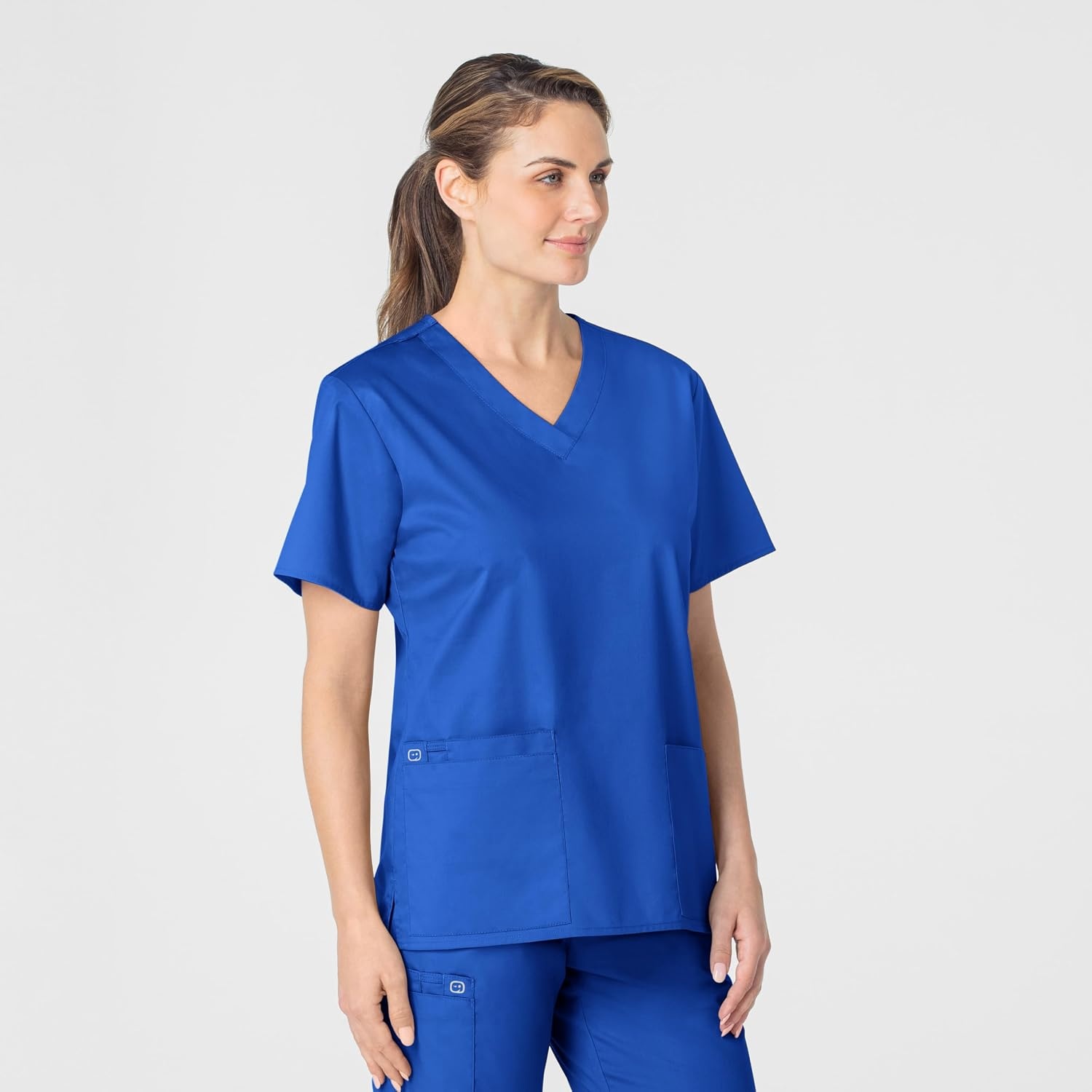 Wink WonderWORK Women’s V-Neck Scrub Top, Royal, 2XL