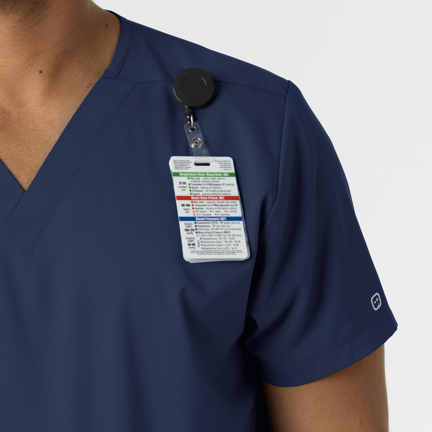 Wink Boundless Unisex V-Neck Scrub Top(Navy)