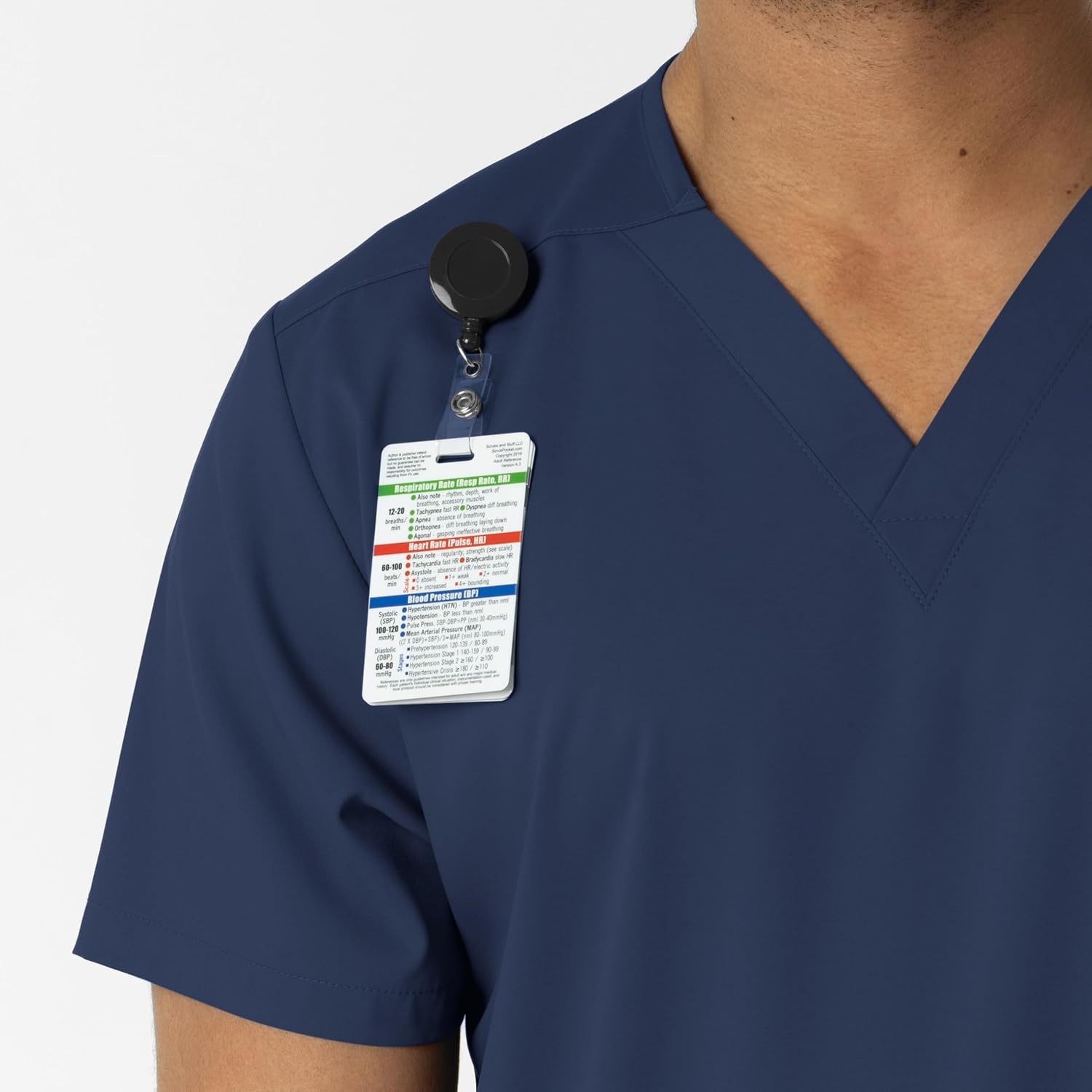 Wink Boundless Unisex V-Neck Scrub Top(Navy)