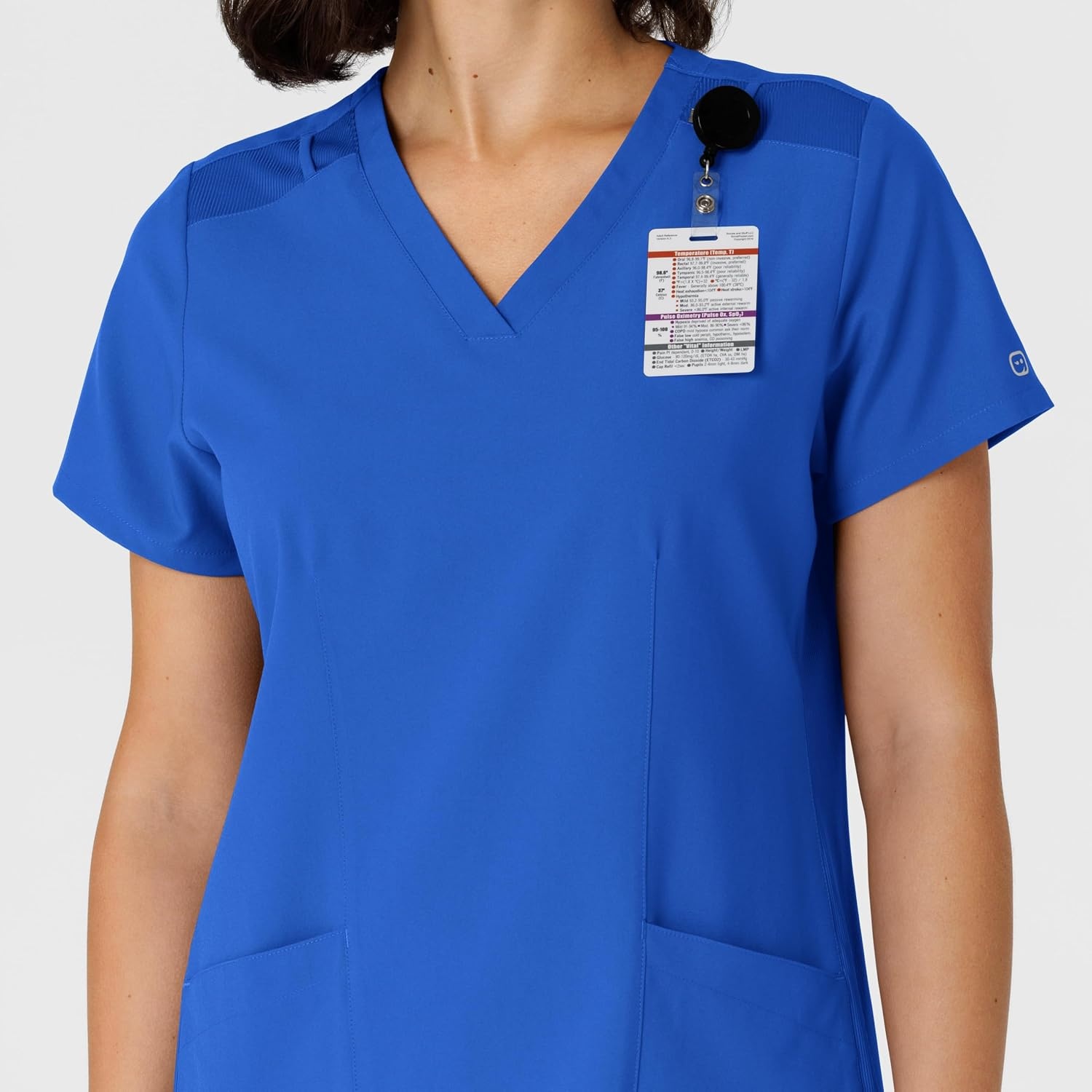 WINK Women’s Women’s Flex-n-reach Side Panel V-neck Scrub Top(Royal)