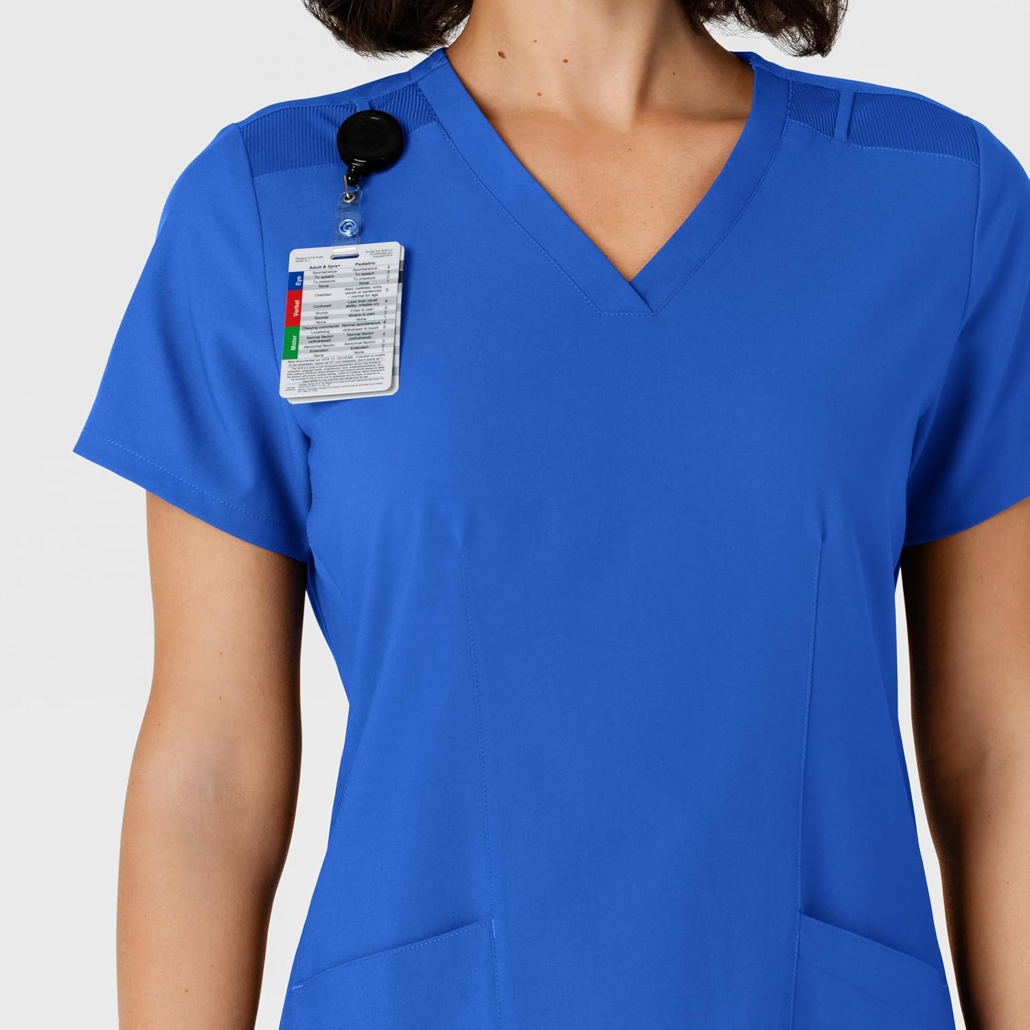 WINK Women’s Women’s Flex-n-reach Side Panel V-neck Scrub Top(Royal)