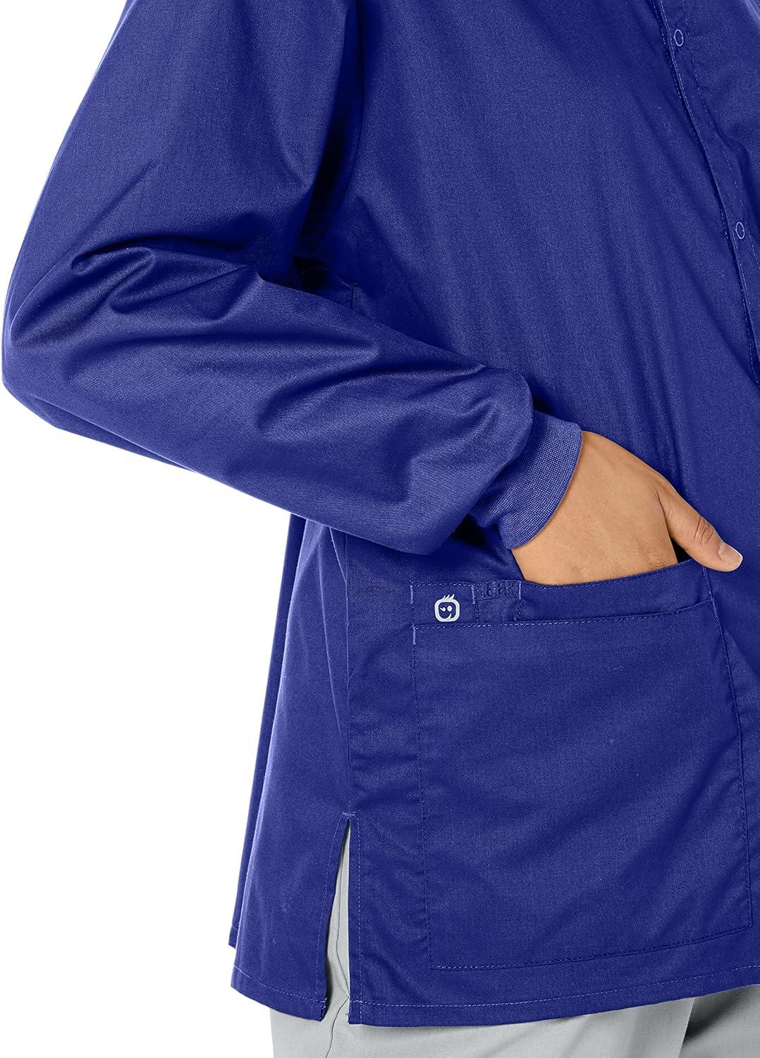 WonderWink womens Snap Front Jacket(Galaxy Blue)