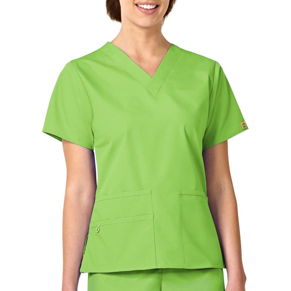 WonderWink Women’s Origins Bravo Scrub Top(Green Apple)
