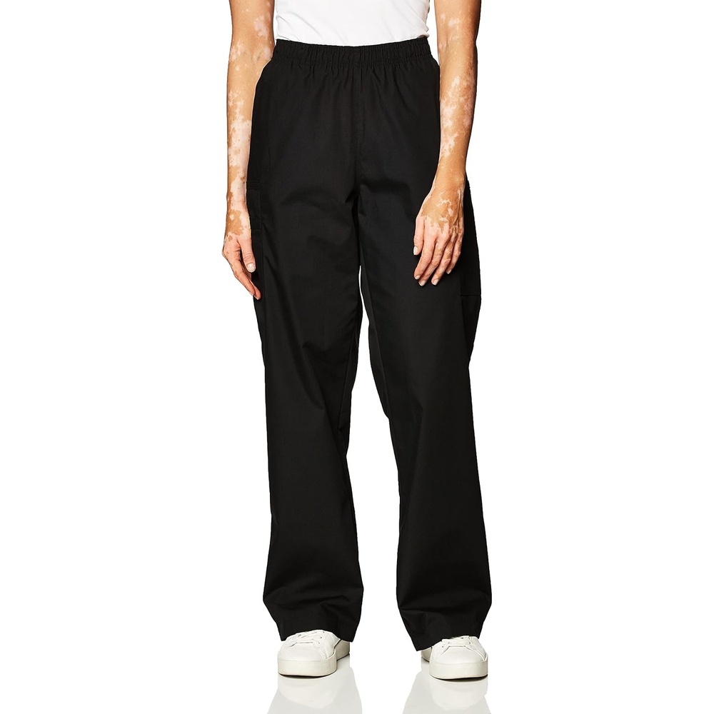 WINK Origins Quebec -Women’s Full Elastic Cargo Scrub Pant(Black)