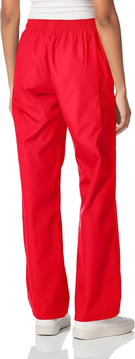 WINK Origins Quebec -Women’s Full Elastic Cargo Scrub Pant(Red)