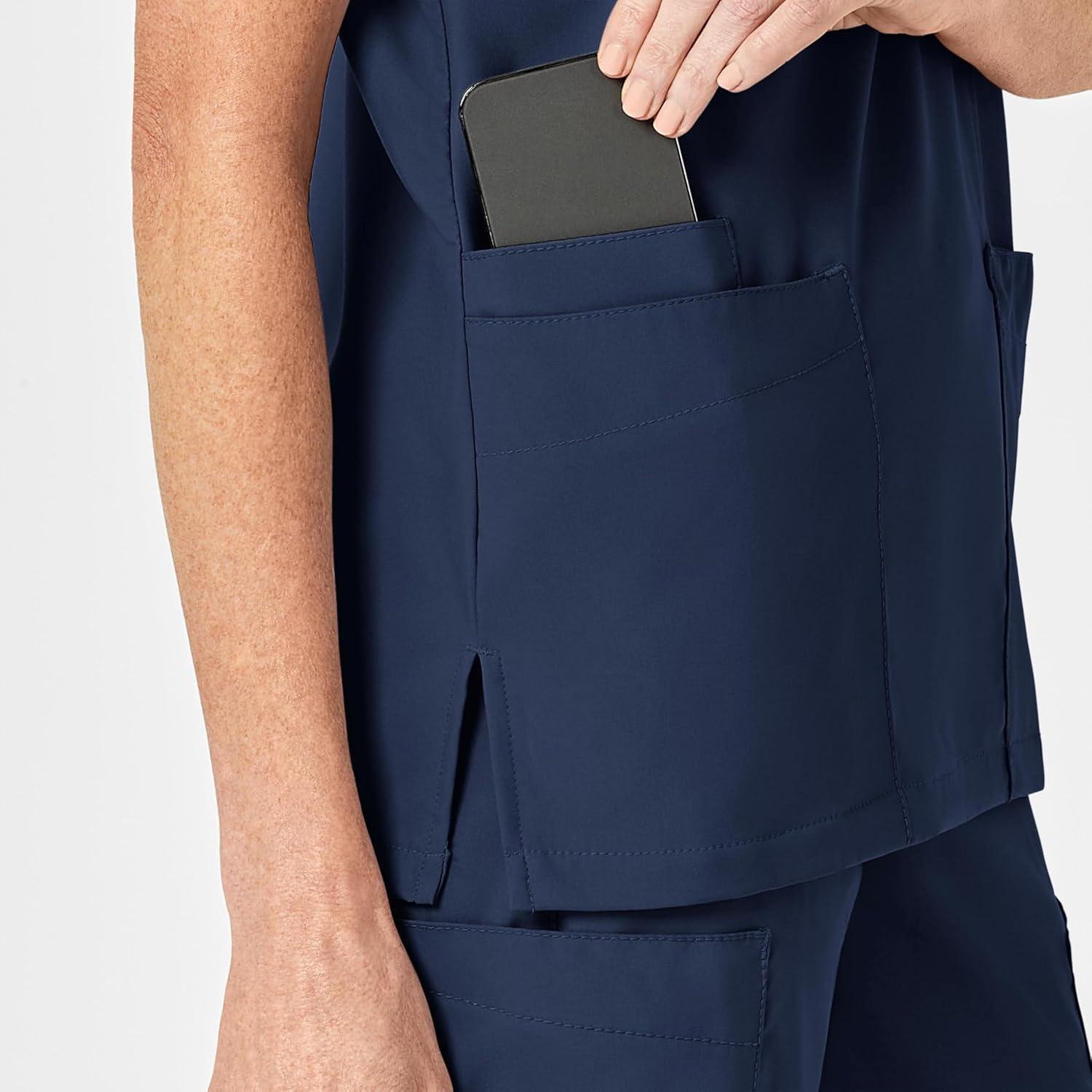 WonderWink Womens 4-Pocket Utility Top(Navy)