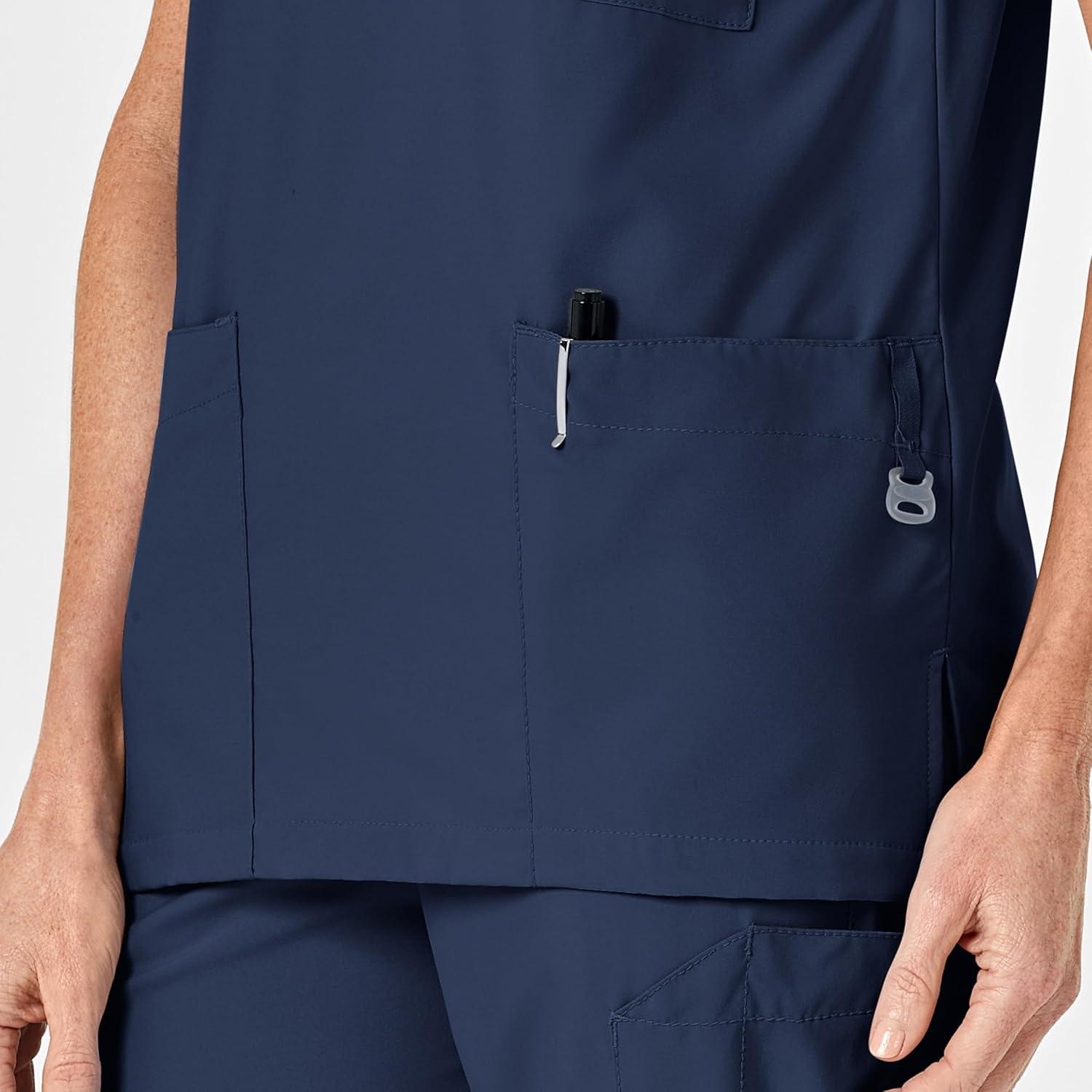 WonderWink Womens 4-Pocket Utility Top(Navy)