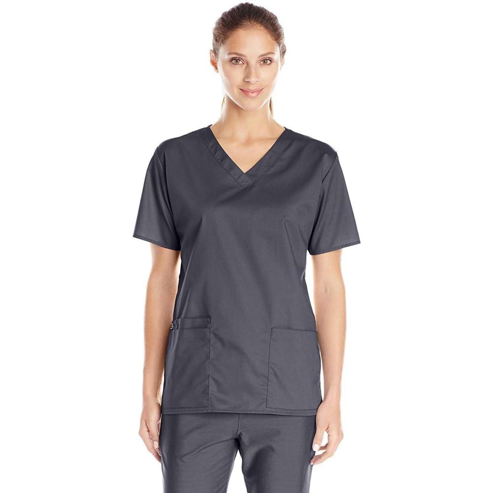 WonderWink Unisex-Adult Unisex V-Neck Top(Pewter)