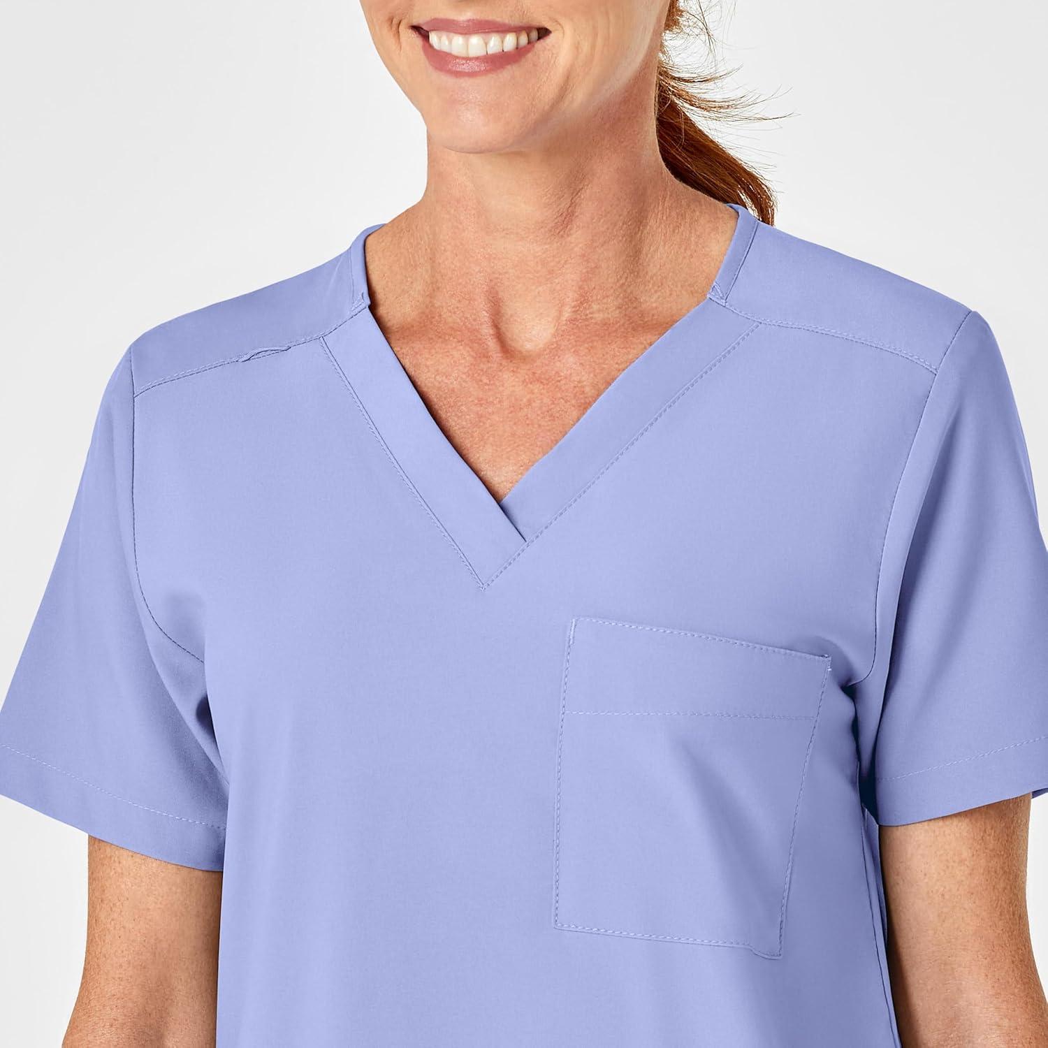 WonderWink Womens 4-Pocket Utility Top(Ceil Blue)